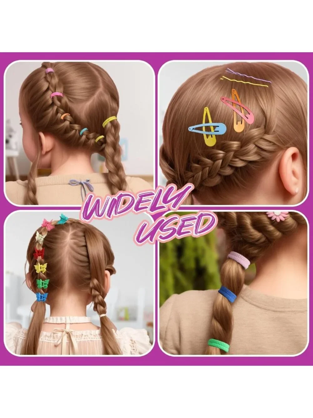 Colorful Elastic Hair Ties for Girls | Durable Rubber Bands & Accessories for